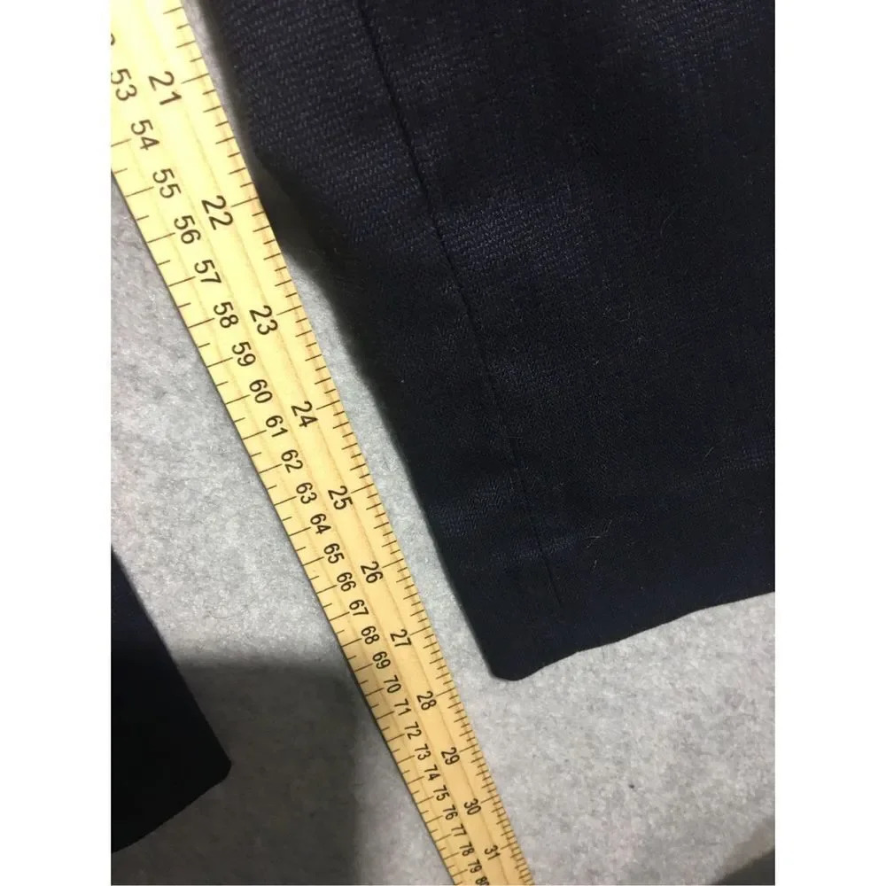 Womens H&M Trousers Pants Navy Blue Tapered Straight Leg Business Casual Office - Picture 7 of 8